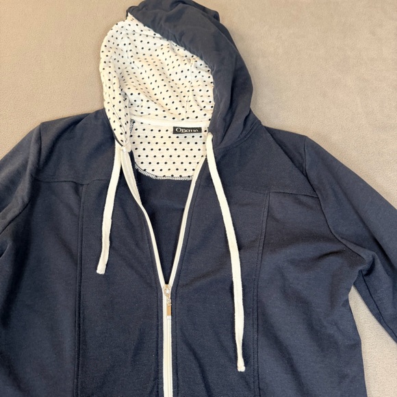 Casual Women’s Jacket-Navy/White Polka Dot- Onque Casuals-Beach/Cruise/Resort- S - Picture 2 of 6